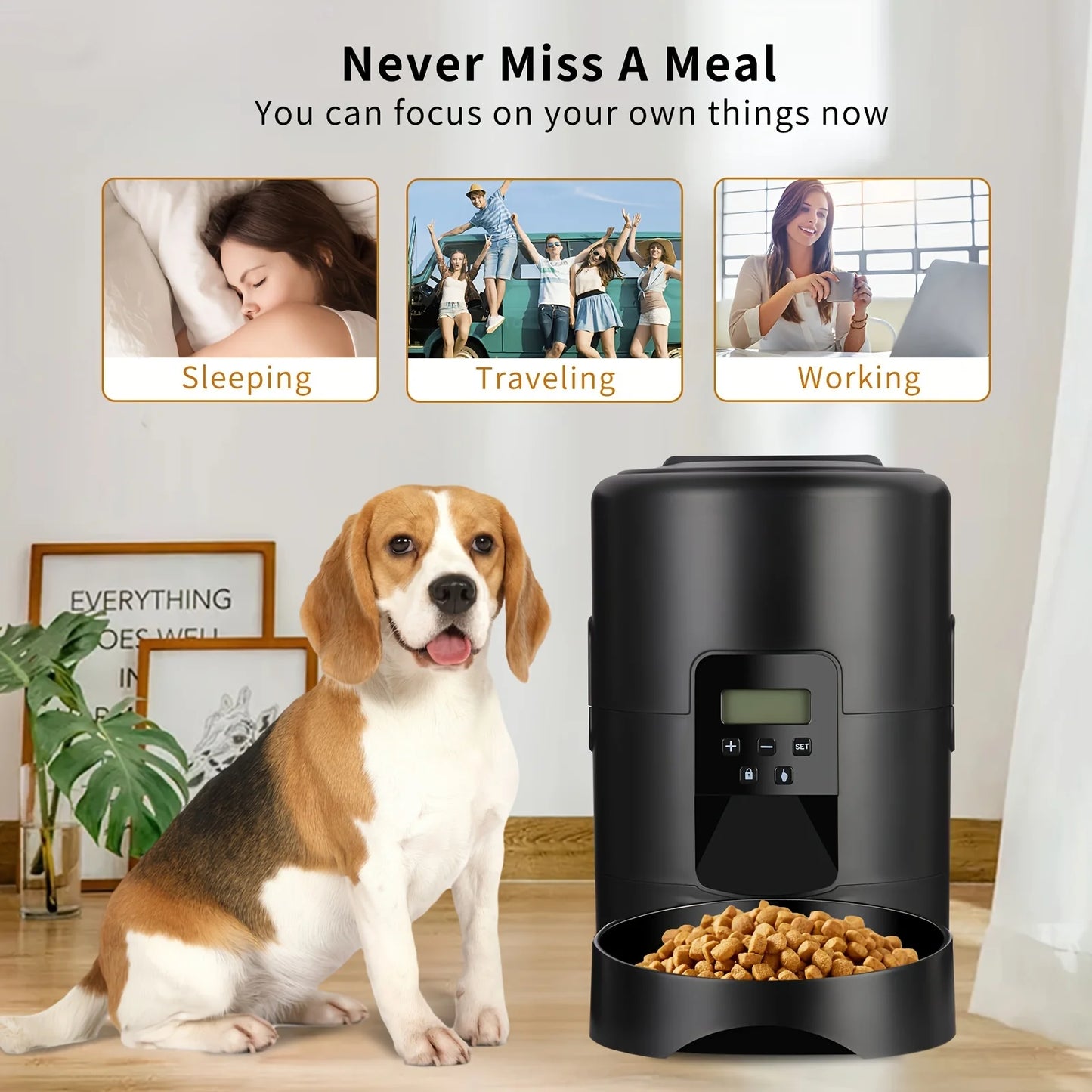 Automatic Cat & Dog Feeder Dispenser - Smart App Control (2L)