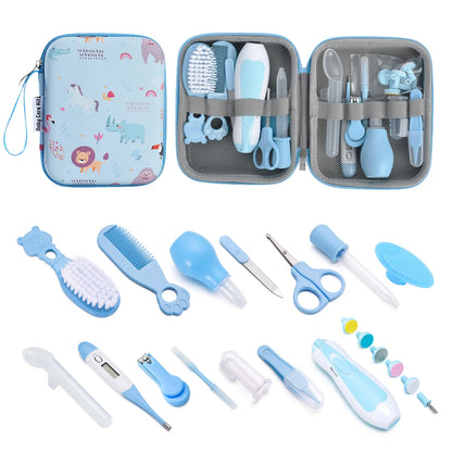 13/20PCS Baby Grooming and Health Kit Safety Care Set Newborn Nursery Health Care Set with Hair Comb Nail Trimmer Nose Cleaner