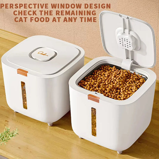 Airtight Pet Food Storage Container with Viewing Window