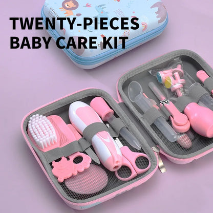 13/20PCS Baby Grooming and Health Kit Safety Care Set Newborn Nursery Health Care Set with Hair Comb Nail Trimmer Nose Cleaner