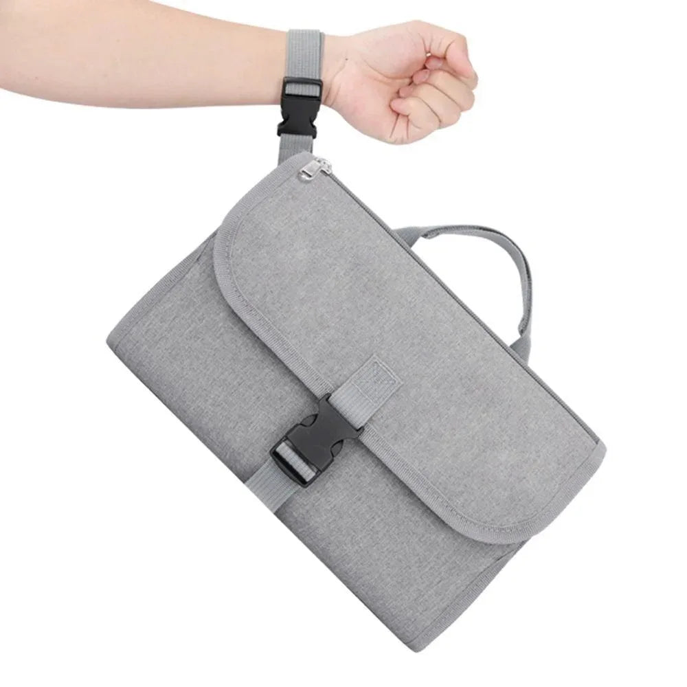 Portable Diaper Changing Pad Waterproof Travel Changing Kit Baby Travel Outdoor Changing Pad Baby Shower Gift Gray