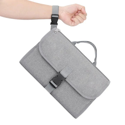 Portable Diaper Changing Pad Waterproof Travel Changing Kit Baby Travel Outdoor Changing Pad Baby Shower Gift Gray