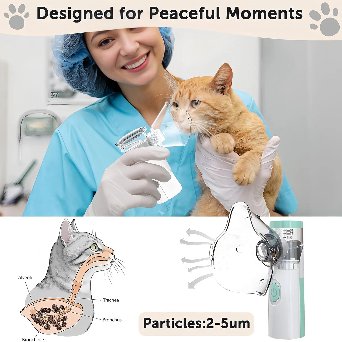 Silent Mesh Portable Pet Nebulizer