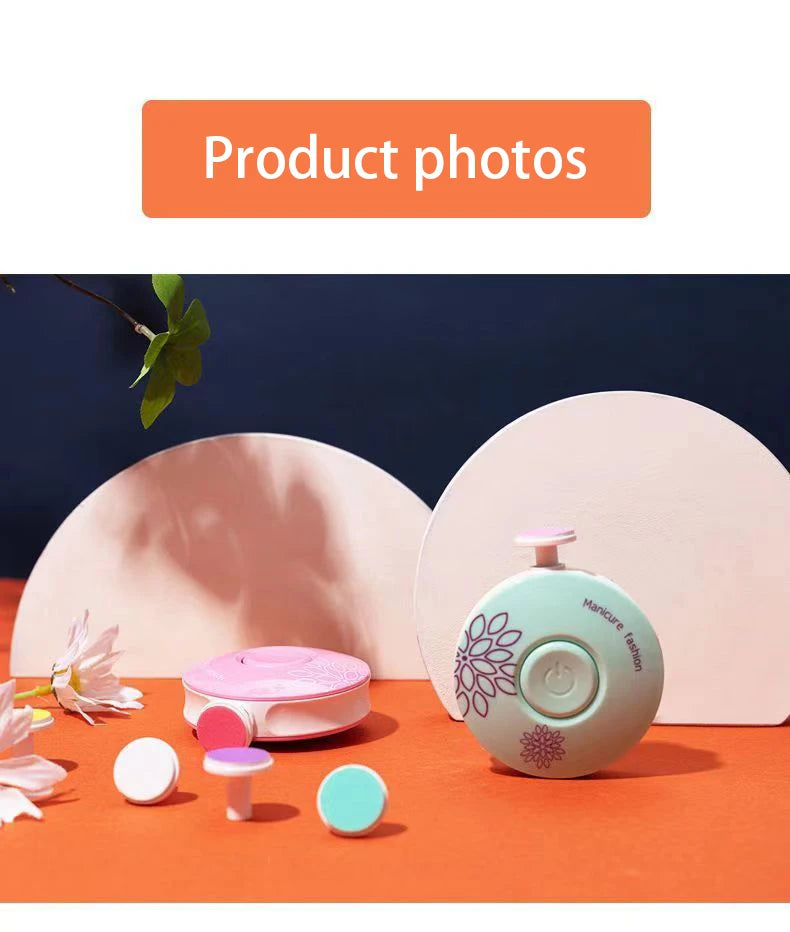 Electric Baby Nail Trimmer Kid Nail Polisher Tool Infant Manicure Scissors Baby Hygiene Kit Baby Nail Clipper Cutter For Newborn
